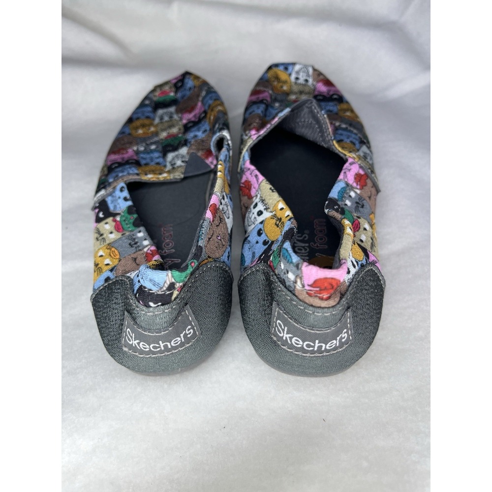 Sketchers Memory Foam Slip on Sketchers Women's 8 Cat Design - Picture 4 of 10